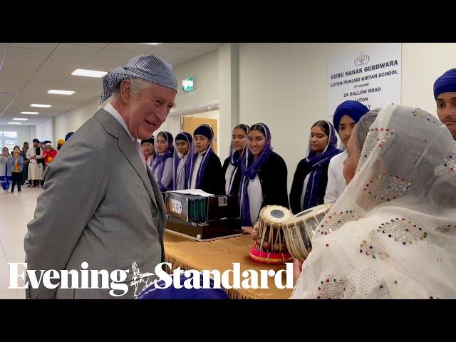 King Charles visits the Guru Nanak Gurdwara in Luton