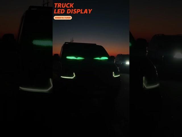 Flexible Led truck eye light Glow led car sign eye screen for vehicles#ledscreendisplay #ledsign