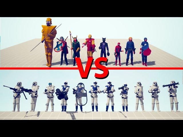 MARVEL Team vs STAR WARS Team - Totally Accurate Battle Simulator TABS