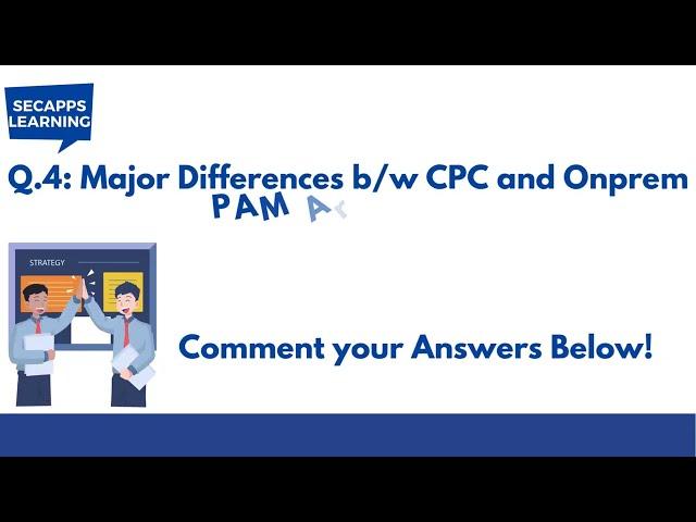 CyberArk Scenario Based Interview Question for Experienced-PAM Interview Question | SecApps Learning