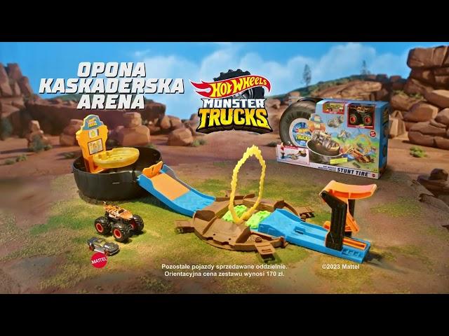 Hot Wheels Monster Trucks Opona – Kaskaderska arena | Mattel Po Polsku | AD