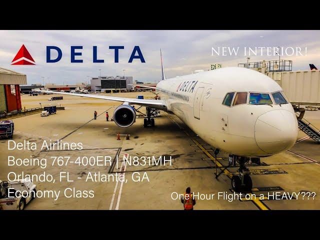 TRIP REPORT | Delta Airlines (ECONOMY) | Orlando (MCO) - Atlanta (ATL) | Boeing 767-400ER | DL2282