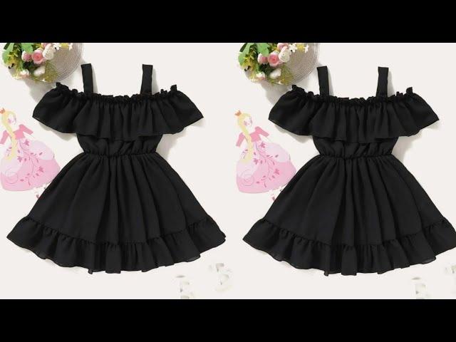 Designer Baby frock cutting and stitching/Baby frock/Off shoulder Baby Frock/Baby Girl Frock