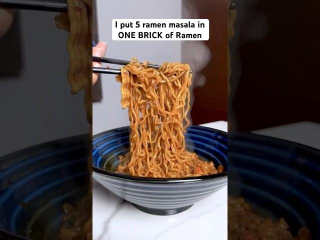 I put 5 RAMEN masalas in ONE Ramen Brick & PRANKED my sister! #foodchallenge