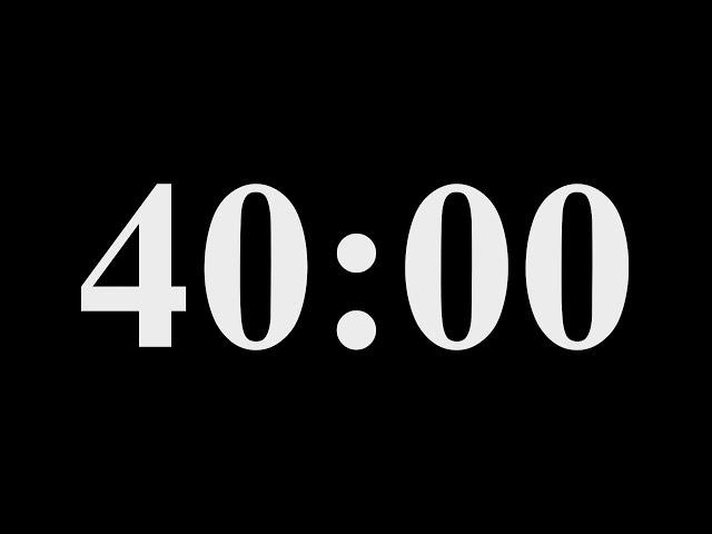 40 minutes countdown timer with an alarm