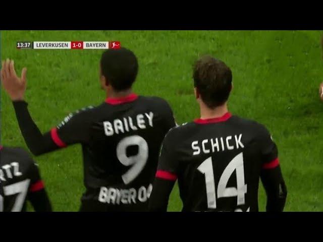 Patrick Schick cracking volley goal vs Bayern Munich in Germany league!