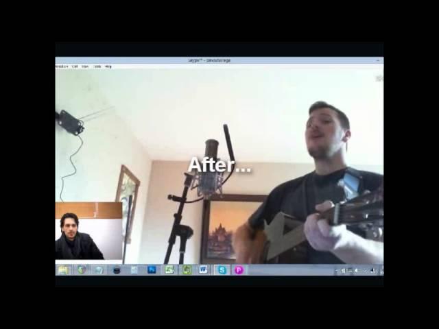 Online Singing Lessons - BEFORE and AFTER - Eliminating strain and tension