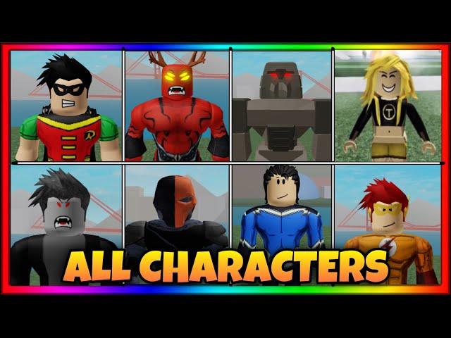 ALL CHARACTERS GAMEPLAY | TEEN TITANS BATTLEGROUNDS  - ROBLOX