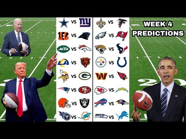 US Presidents Predict Week 4 of the NFL Season