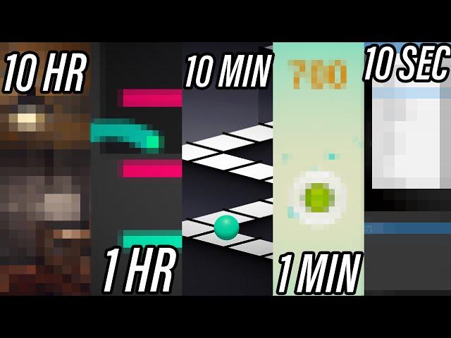 Making a GAME In 10 Hours, 1 Hour, 10 Minutes, 1 Minute & 10 Seconds Challenge