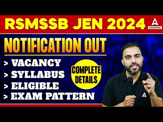 RSMSSB JEN Vacancy 2024 | RSMSSB JE Vacancy, Syllabus, Eligibility, Exam Pattern | Full Details