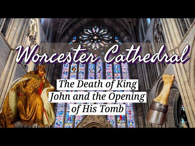 The Death of King John and the Opening of his Tomb - Worcester Cathedral, England