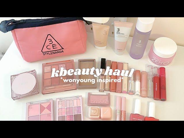 korean  makeup haul | it girl essentials, *wonyoung inspired*(clio, rom&nd, etc)