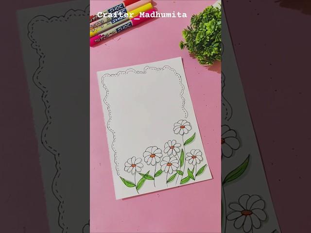 Easy Frontpage idea#art #shorts #flowerdrawing #flower #drawing #creative #frontpage #ytshorts #diy