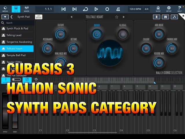 Cubasis 3 - Halion Sonic - Synth Pads Category - ALL Presets Played - Demo for the iPad