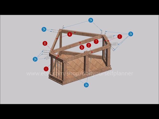 DIY Plans for Corner Dog Kennel - Dog Crate Furniture - Corner Dog Crate