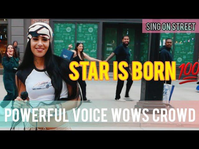 A Star is Born!️ English Girl's Impressive Street PerformanceWalk-Up SingerAdele - Easy On Me