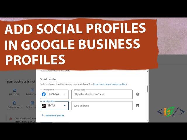 How to Add Social Media Links to Google Business Profile | Social Media Profiles