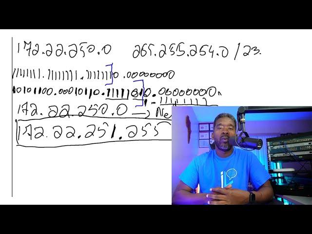 CCNA Lab - Finding broadcast address of network 172 22 250 0 /23