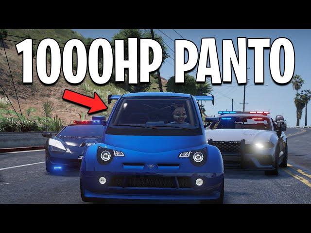 Running From Cops with 1000HP Panto in GTA 5 RP