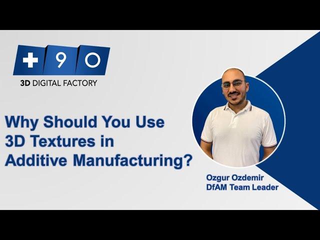 #dfaminaction | Why Should You Use 3D Textures in Additive Manufacturing?
