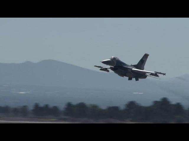 Aviation Nation 2016 64th Aggressor Squadron Air to Air Dogfight with Flares