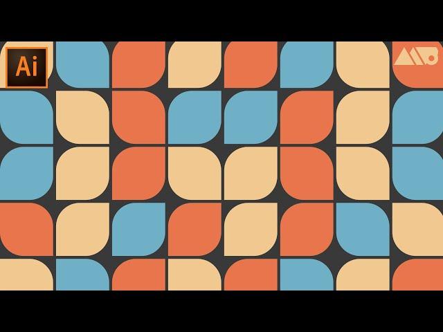 How to Make a Retro Geometric Leaf Pattern in Adobe Illustrator Tutorial