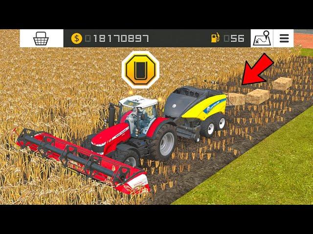 Making Square Bales With Tractor In Fs18 | Fs18 Multiplayer | Timelapse |