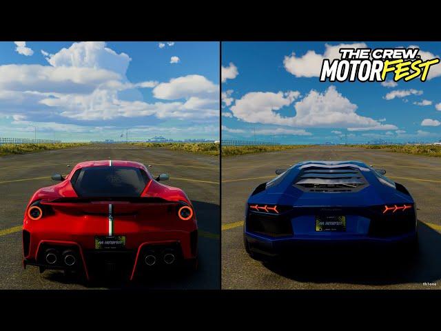 Motorfest | Ferrari 488 Pista 2018 vs. Lamborghini Aventador LP 700-4 2012 Performance Comparison