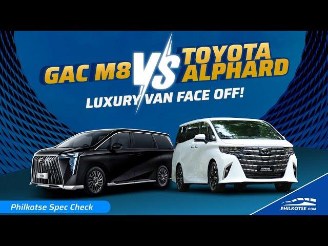 2024 GAC M8 vs Toyota Alphard - The BATTLE of ARTISTA VAN! | Philkotse Spec Check