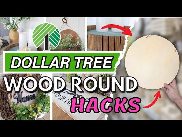 Rustic Wood Round Crafts: Dollar Tree DIY Hacks You'll Love