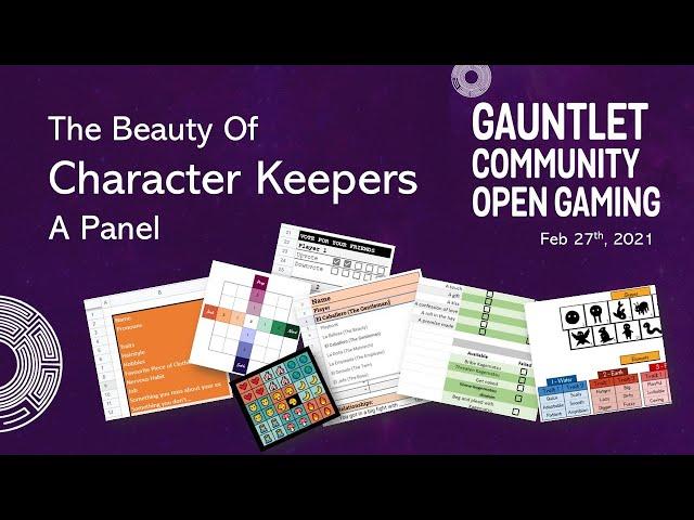 Character Keeper panel at GCOG