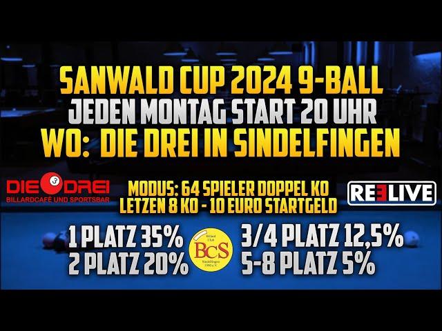 SANWALDCUP Tisch 13 29.7.2024 live aus Sindelfingen @DieDrei powered by REELIVE