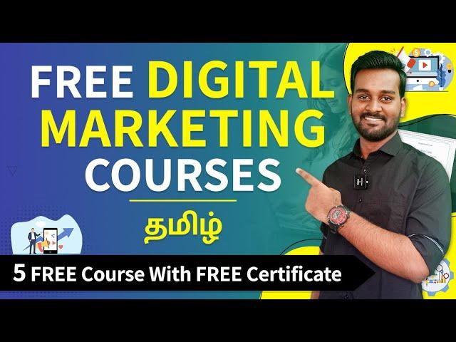 5 FREE Digital Marketing Courses With Certificate in Tamil  | Beginners | 2024