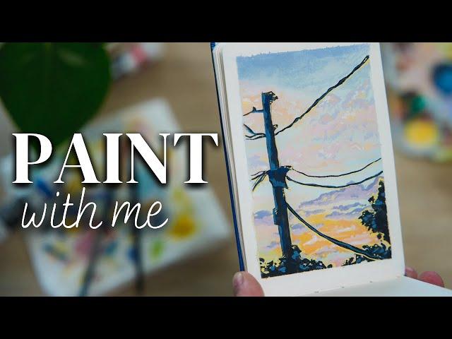 Paint With Me: Powerlines and Clouds