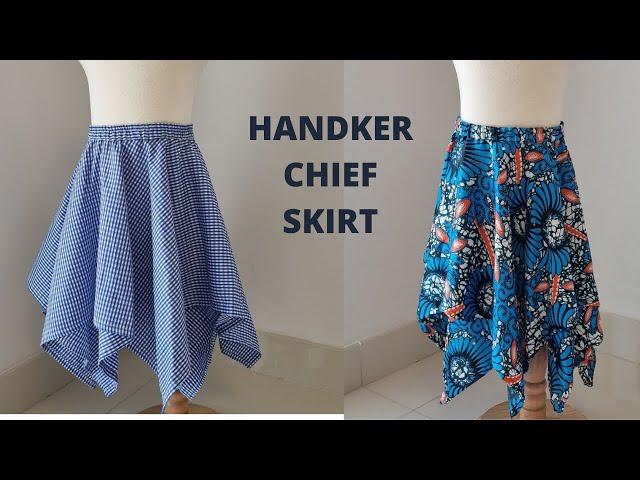 HOW TO CUT AND SEW HANDKERCHIEF SKIRT/ DIY HANDKERCHIEF SKIRT TUTORIAL