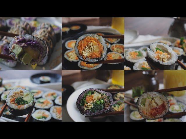 [ENG SUB] Gimbap daily meals | 5 Minutes Yellow Radish Pickle Recipe | 6 Vegan Gimbap