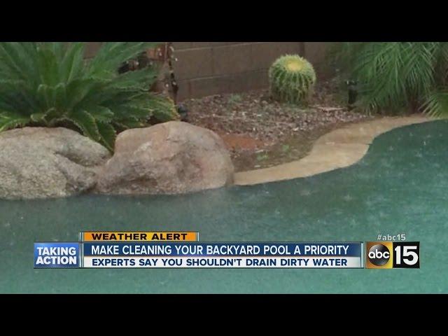 Simple tips to help clean pool after a major storm