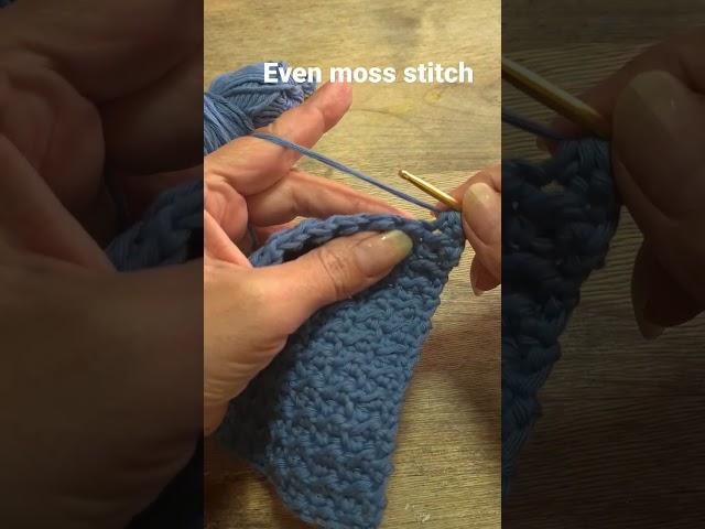 great pattern and very easy even moss stitch