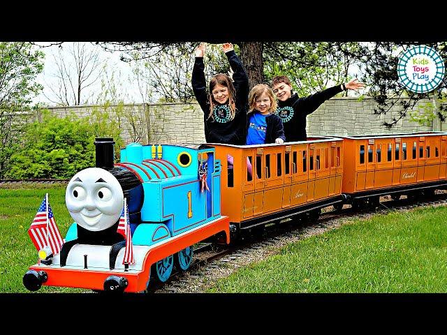 Let's Play Trains at EnterTRAINment Junction with Kids Toys Play