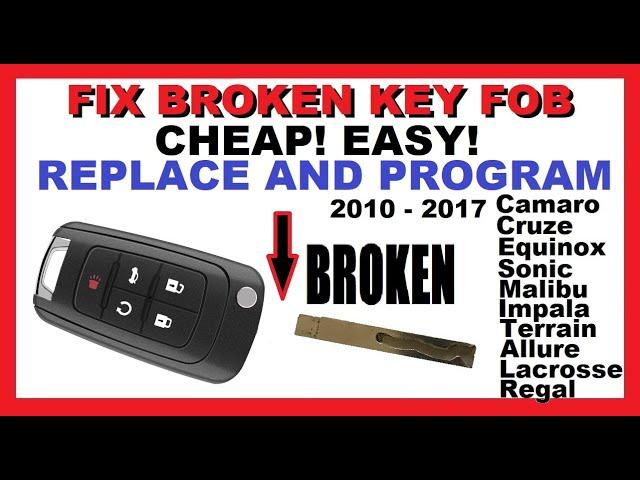 How to fix GM Switchblade Key Fob Cheap and Easy! Move Key to New Fob & Program it! Chevy Buick GMC