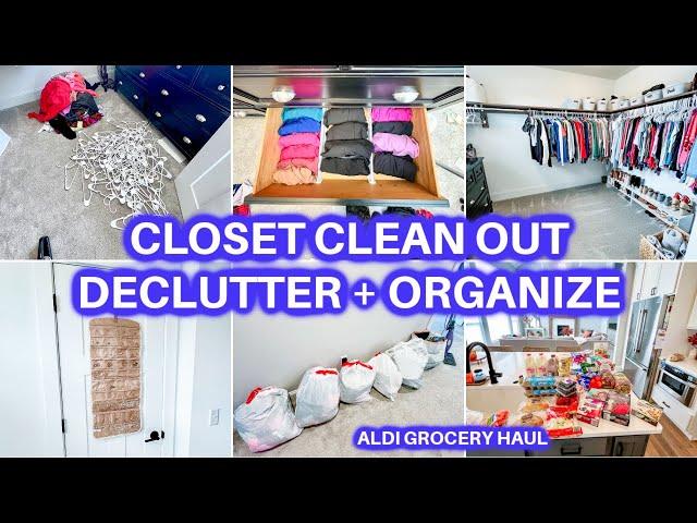 CLOSET DECLUTTER + ORGANIZE + CLEAN WITH ME | CLEANING MOTIVATION | HOME ORGANIZATION | DOLLAR TREE