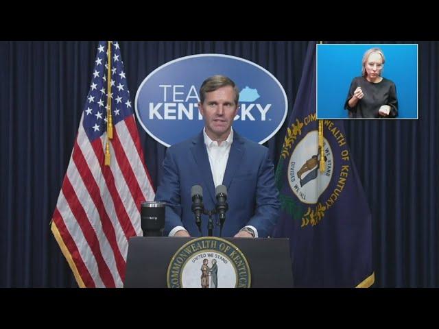 Gov. Andy Beshear criticizes former President Donald Trump, JD Vance