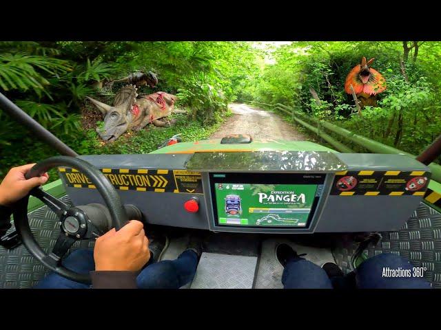 Jurassic Park-Like Jeep Ride w/ NO Track! Drive Yourself Attraction | PANGEA at Movieland