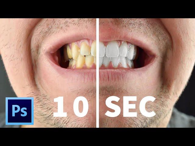 Whiten Teeth in 10 Seconds! (No Clickbait)Adobe Photoshop CC 2021