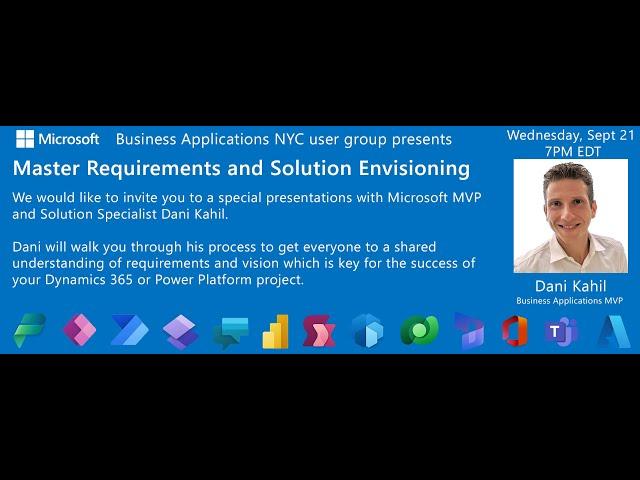 Master Requirements and Solution Envisioning with Dani Kahil