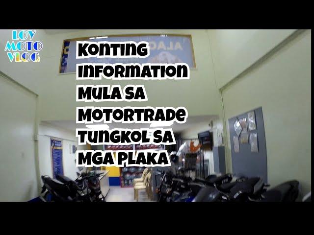 KONTING INFORMATION SA MGA PLAKA MULA KAY SIR JAYMIN MOTOVLOG OR ( RED SWEET POTATO ) NG MOTORTRADE