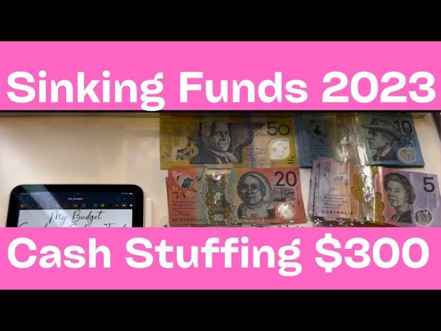 Starting my sinking funds for 2023 Cash Stuffing $300 Australian