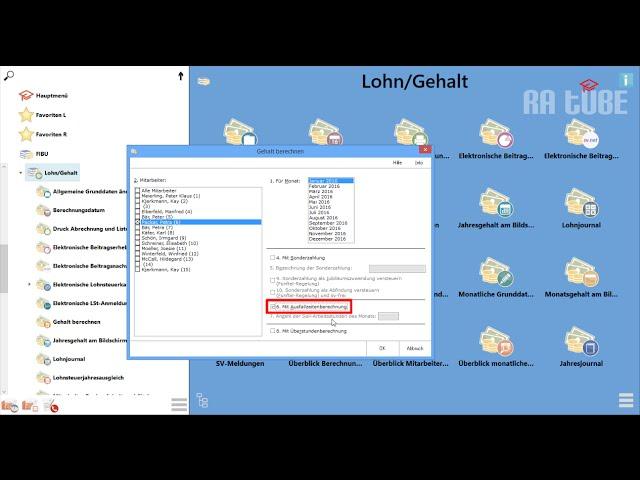 RA-MICRO - Finanzbuchhaltung - Lohn - Ausfallzeiten einbeziehen