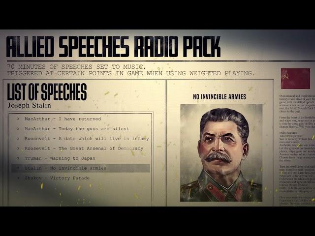 Hearts of Iron IV: Allied Speeches Music: Stalin - History Shows That There Are No Invincible Armies